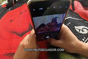 Wow, stepmom teaches stepson masturbation while he helps with photos!