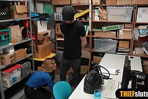 Busty milf officer, satisfy me with muff diving at work?