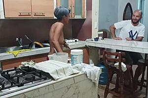 Best scenes with sexy stepsister in lingerie.