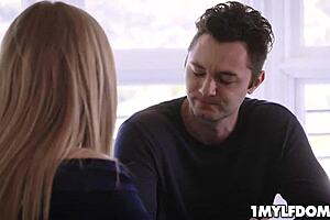 Hot sexy milf rachael cavalli sucking a huge man meat as she slobbers all over it