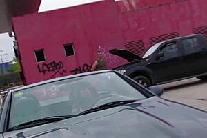 Fayna Vergara's Shaved Pussy Outdoor Masturbation Fuck