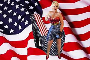 Granny Carmen Masturbates With Vibrator On Flag Day