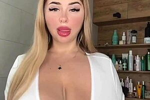 Adult Milf With Natural Tits Waits Passionately Caressing Herself