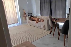 caught her jerking off, fucked her ass first time