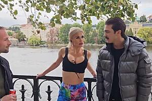 busty milf laura crystal in hardcore anal dp dap cum swallow.