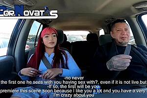 Intense porn casting with young Mexican redhead in fucking scene