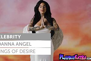 Naked milf angel joanna angel shows her tattoos