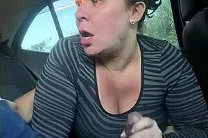 Mature latina milf makes shy guy cum with big tits and hot mouth