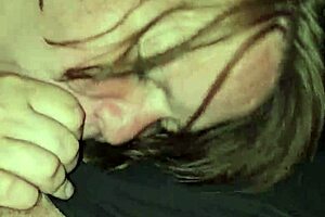 Watch my wife spit on cock and deepthroat?