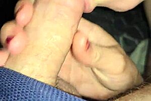 Wife Jerks Blows And Fucks To Cum Covered Asshole