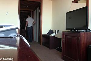 Black milf with huge tits gets ass fucked by a big white cock