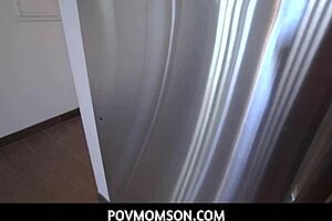 Busty Stepmom Natasha Nice Wears Orange Lingerie For Tony