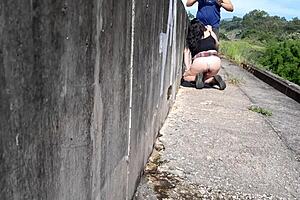 Is this hot chubby girl fucking in the street?