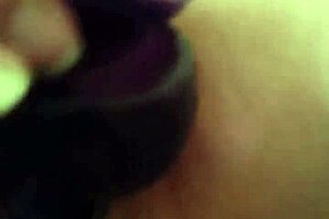 After a creampie, the dildo goes in and it's so gooey and messy