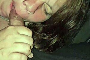 Watch my wife spit on cock and deepthroat?