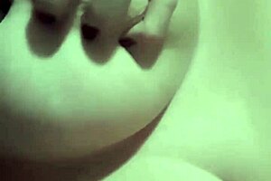 bbw hotwife playing with her big boobs and inserting dildos in the pussy