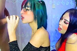 Horny milfs with natural tits are eager to take monster cocks in orgy 😈