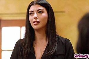 personal assistant gal ritchie seduces boss's little puck to steal laptop