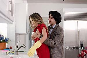 Cleaning And Reading While Free Use Breeding