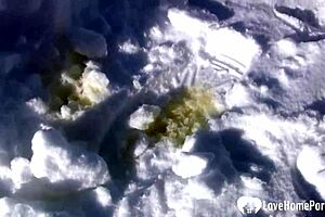 Hot Stepmom Boldly Shows Tits And Pees In Snowy Outdoors