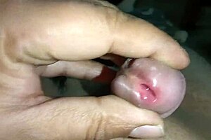 mature man strokes cock at high speed