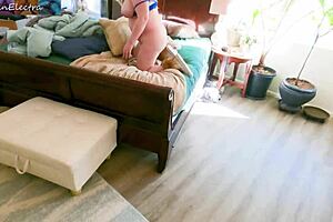 Stepmom with Big Tits Initiates Stepson