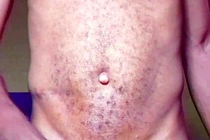 Lonely African man gropes himself after naked dance