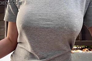 Italian big tits smoking outdoors 🚬