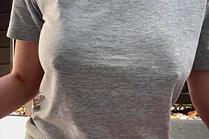 Italian big tits smoking outdoors 🚬