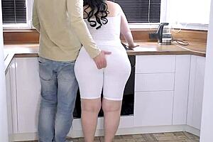 Big MILF Waits in Kitchen for Ass Fucking!