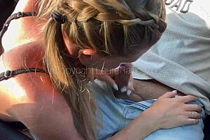 Deepthroat Blowjob In Public Car Leads To Cum Swallowing