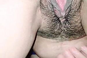 Milf Bent Over for Homemade Interracial Creampie