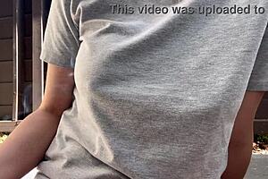 Italian big tits smoking outdoors 🚬