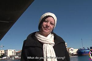 hot bitch caro shows herself public then gets fucked hard