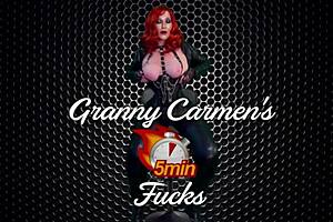 Granny carmen's blonde bombshell enjoys stick and dick in a multi-orgasmic fuck