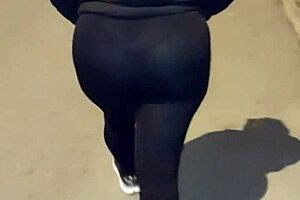 Madura Culona Con Leggins Transparentes En Hilo