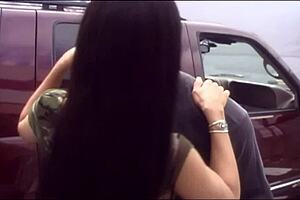 Brunette milf fucking outdoors 😍