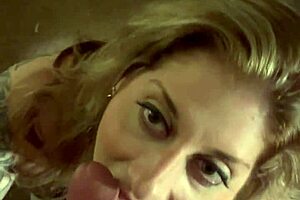 Sexy Milf Sucks Husband To Climax Cum On Tits And In Mouth