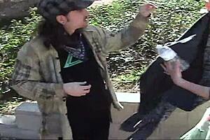 Horny Grunge Couple Screws In Park With Shaved Pussy And Anal