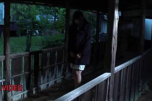 naughty milf ryoko murakami gives outdoor blowjob for cumshot