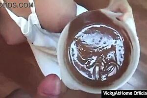 Blonde Vicky Vette Deepthroats Rokks Hard Cock in Kitchen