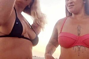 i talked dirty on beach, then deflowered young guy with friend.