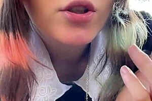 alt milf nextdoor smokes and relaxes outback