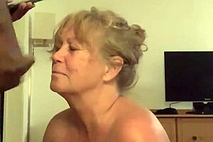Bbc granny gets facial cumshot. monster cock delight?