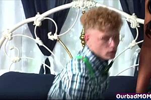 Nerdy guys exchange horny stepmoms in group