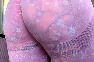 Milf Melody Radford Sheer Gym Leggings Close-Up