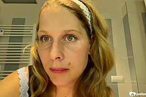 Mom Next Door Showing Off Her Fake Tits in Striptease