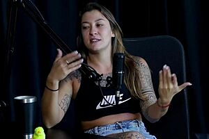 Wouldn't Record With Kidi Bengala But Liked Exhibitionist Part And Pussy Sucking - Flor De Damiana On Sheer Red