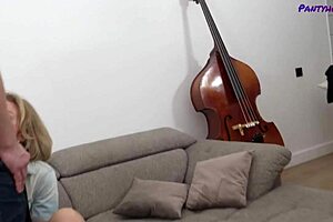 girlfriend catches bf with mature woman and joins threesome