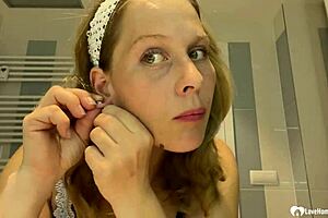 Mom Next Door Showing Off Her Fake Tits in Striptease